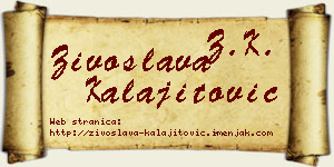 Živoslava Kalajitović vizit kartica